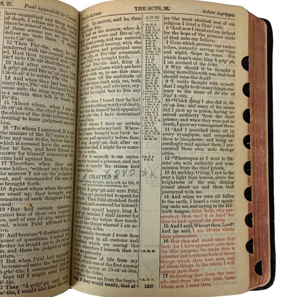 Vintage Holy Bible Red Letter Edition by Blackwell-Wielandy Leather Cover 1920s - Picture 11 of 14